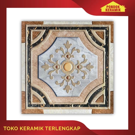 Keramik Lantai Dekoratif Avignon 40x40 Mumbai Brown