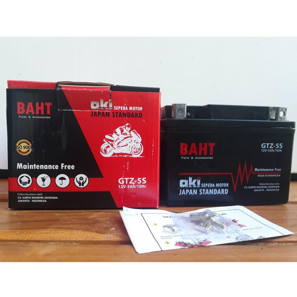 Jual Kualitas Terbaik Aki Motor Murah Accu Aki Kering Motor BAHT GTZ-5S
