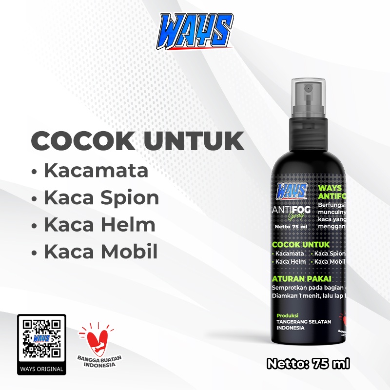 Jual WAYS ANTIFOG SPRAY Anti Embun Uap / Anti Fog Pembersih Kacamata ...