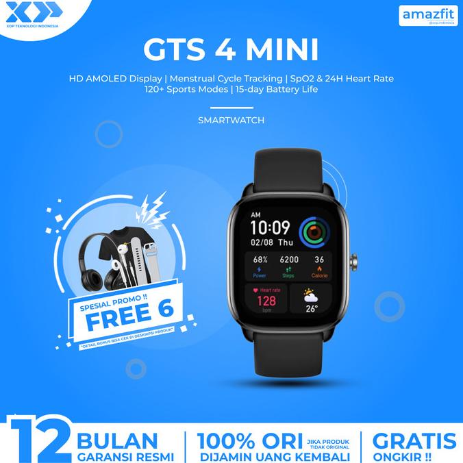 Jual Amazfit GTS 4 Mini Smartwatch GPS SpO2 120+ Sport Modes | Shopee ...