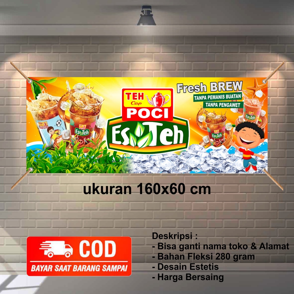 Jual Spanduk Banner Mmt Invitation Backdrop Banner Backdrop Minuman Teh Poci Shopee 3565