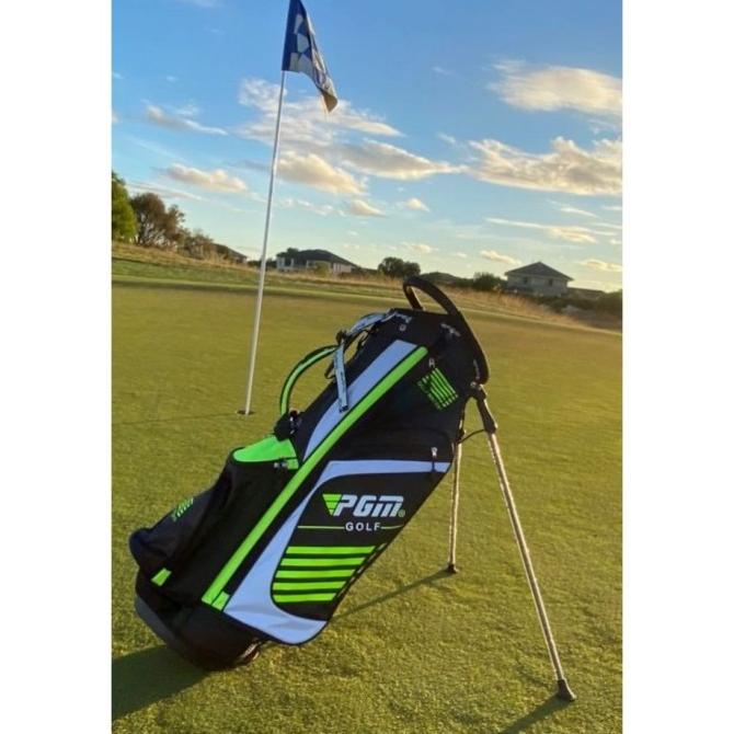 Sac De Golf Sur Stand PGM Bleu - Neuf Avec 2 Séparateurs - Parfait Pour Transporter Vos Clubs