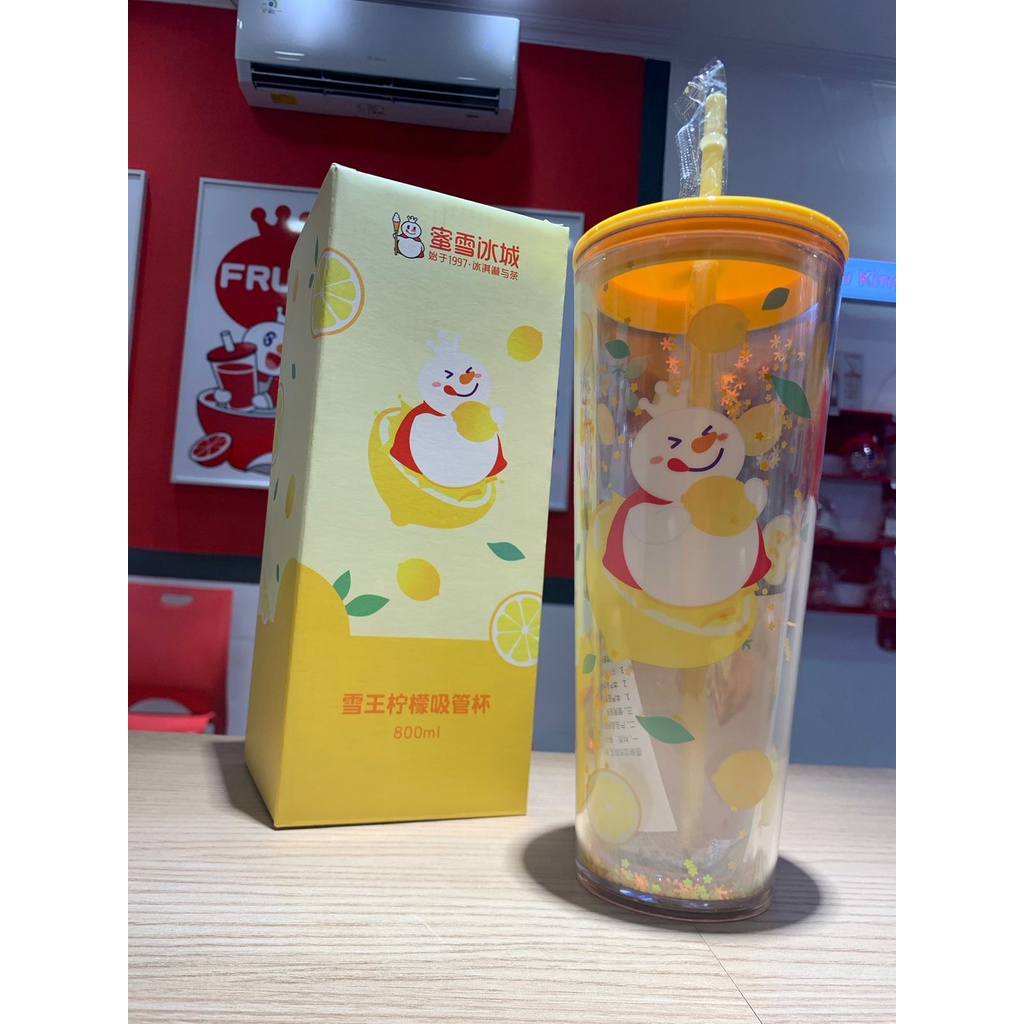 Jual Tumbler Botol Minum Mixue Snow King Lemon 720ml Kuning Viral Shopee Indonesia 6030