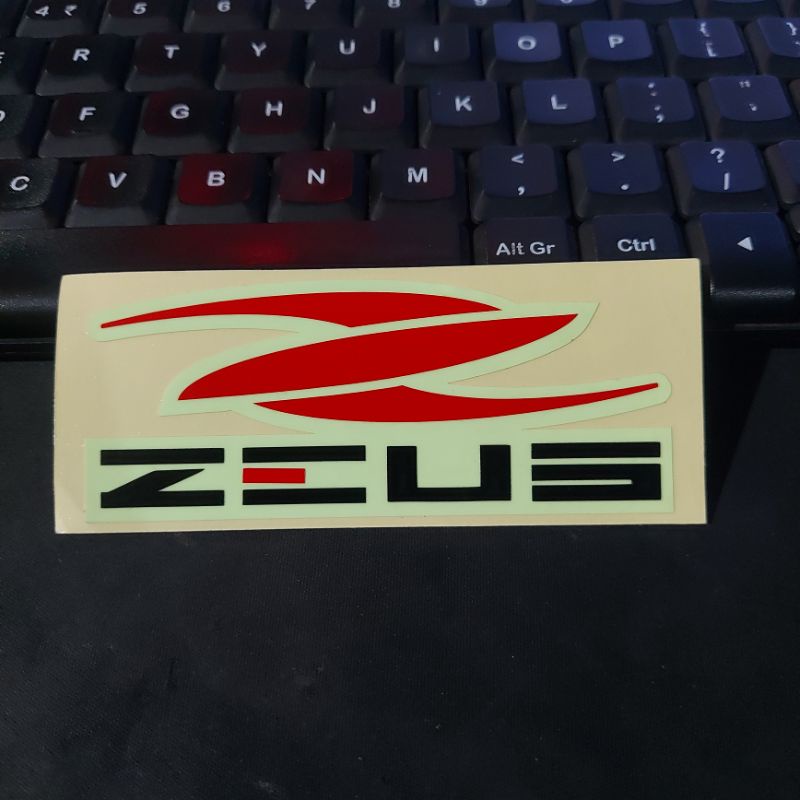 Jual Cutting Sticker Zeus Helmet Glow In The Dark Stiker helm logo ...