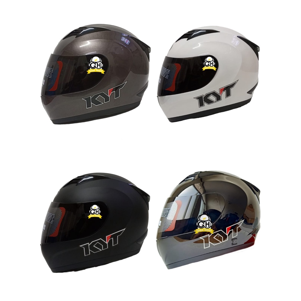 Jual HELM FULL FACE KYT R10 R-10 SOLID BLACK DOFF Shopee Indonesia