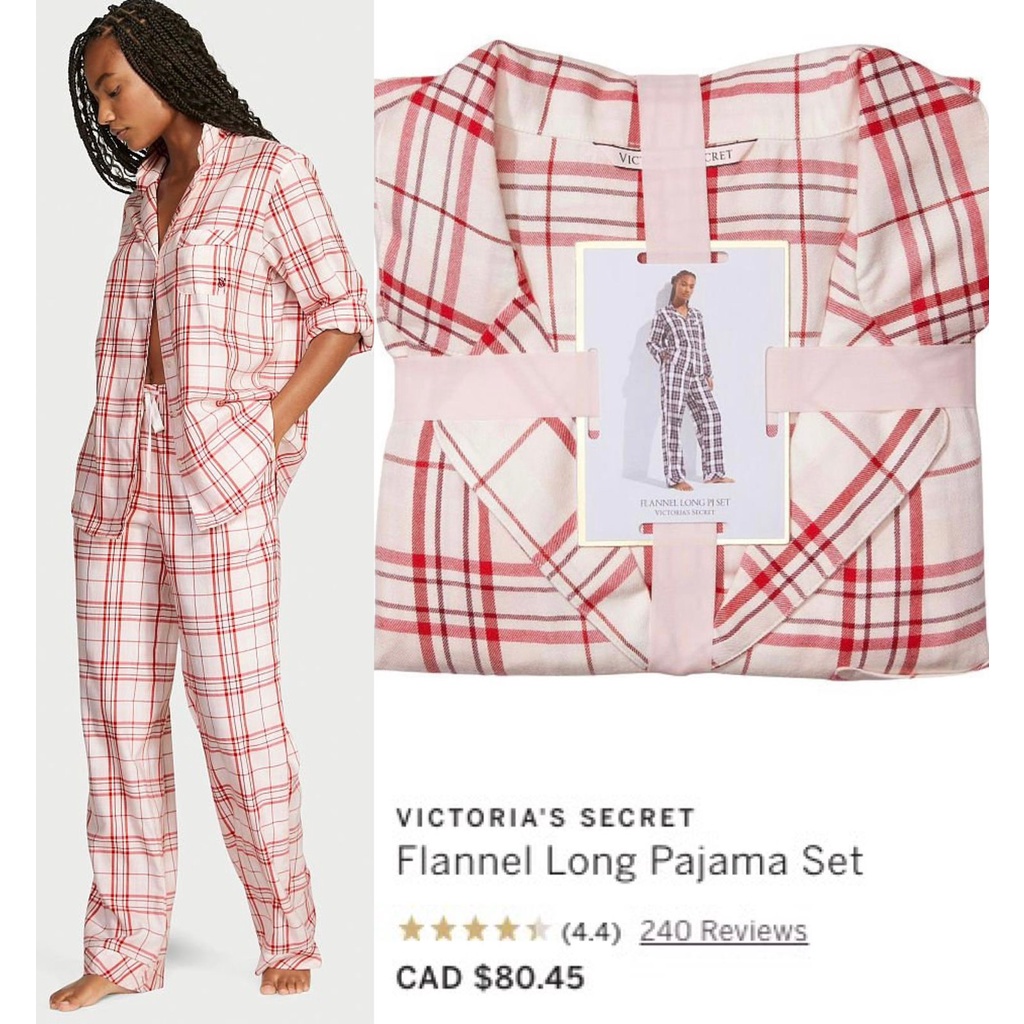 Jual Vs** pajamas plaid cotton(original) | Shopee Indonesia