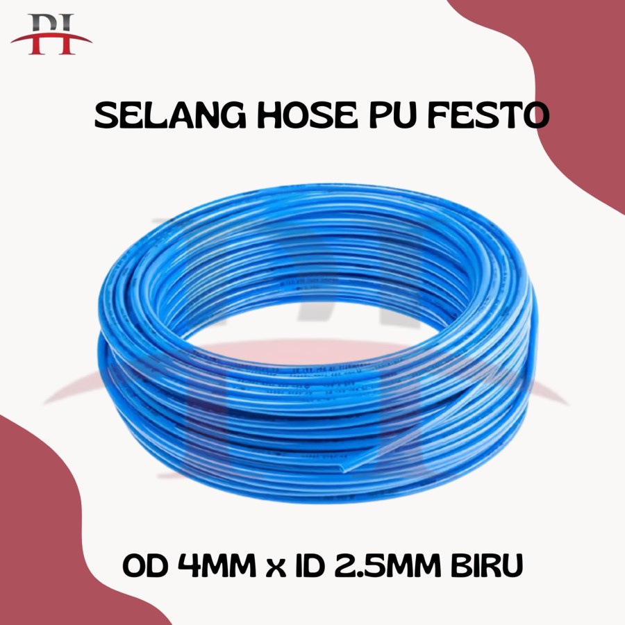 Jual Selang Hose PU FESTO OD 4mm X ID 2 5mm X 1meter BIRU Shopee