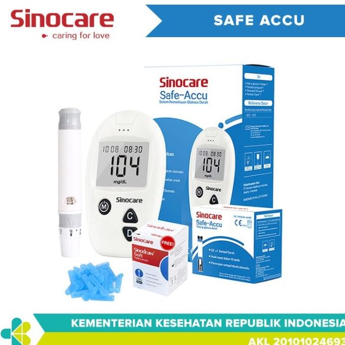 Jual Hot Sinocare Safe Accu Strip Uji Gula Darah 50 Strip