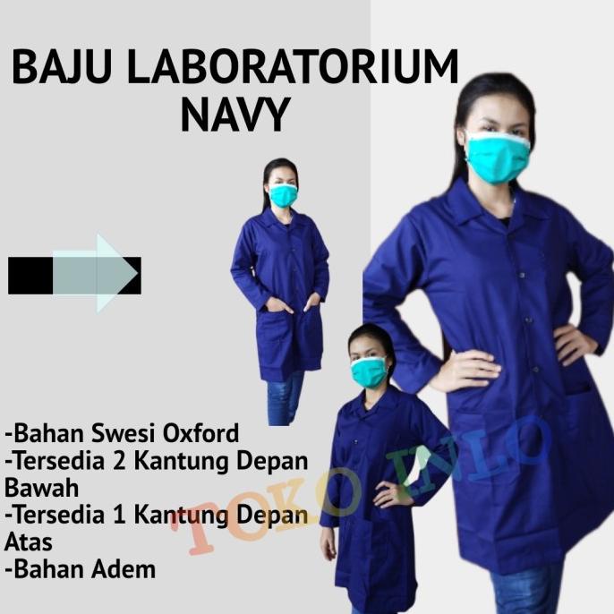 Jual Baju Laboratorium NAVY/Jas Laboratorium NAVY/Jas Praktikum/Baju ...