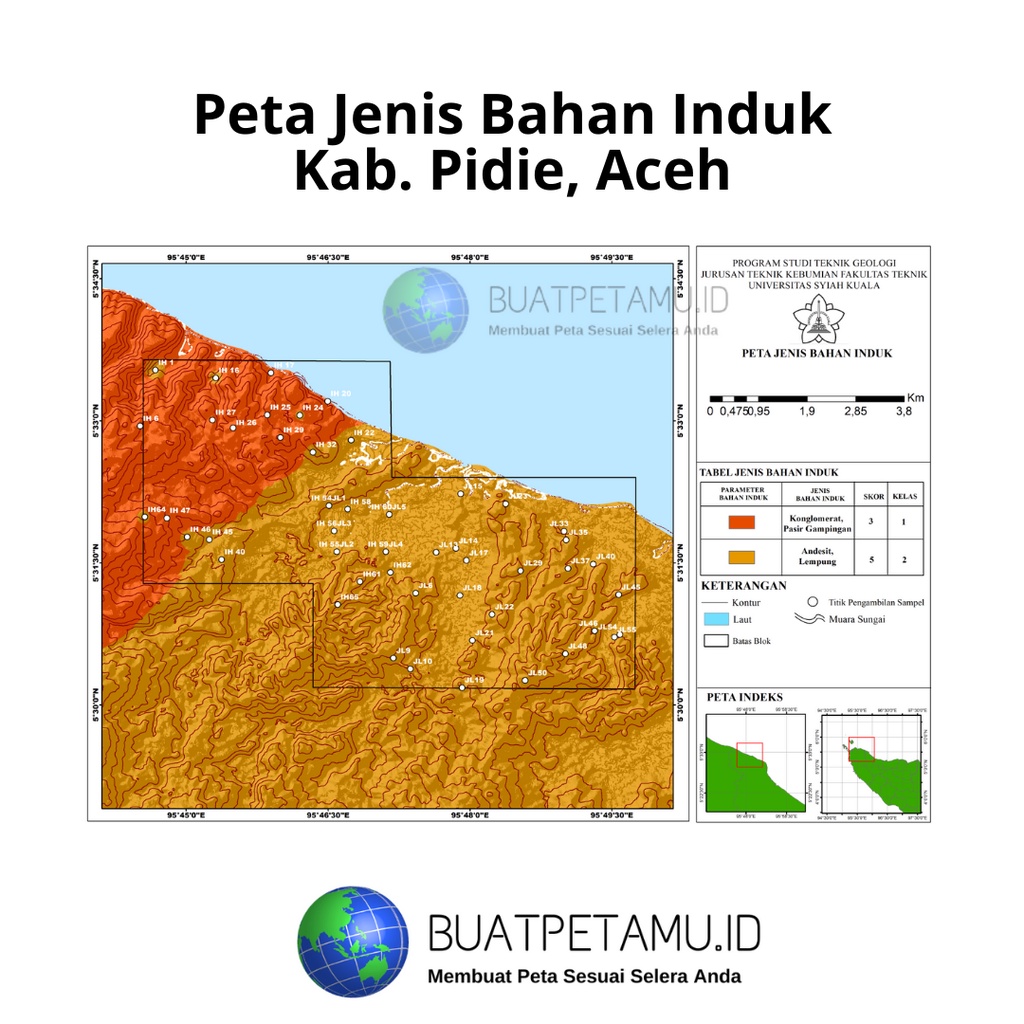 Jual Jasa Buat Peta Tematik Geologi Jenis Bahan Induk Custom Digital ...