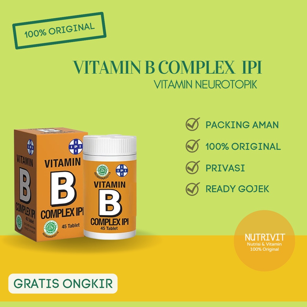 Jual VITAMIN B COMPLEX IPI Shopee Indonesia