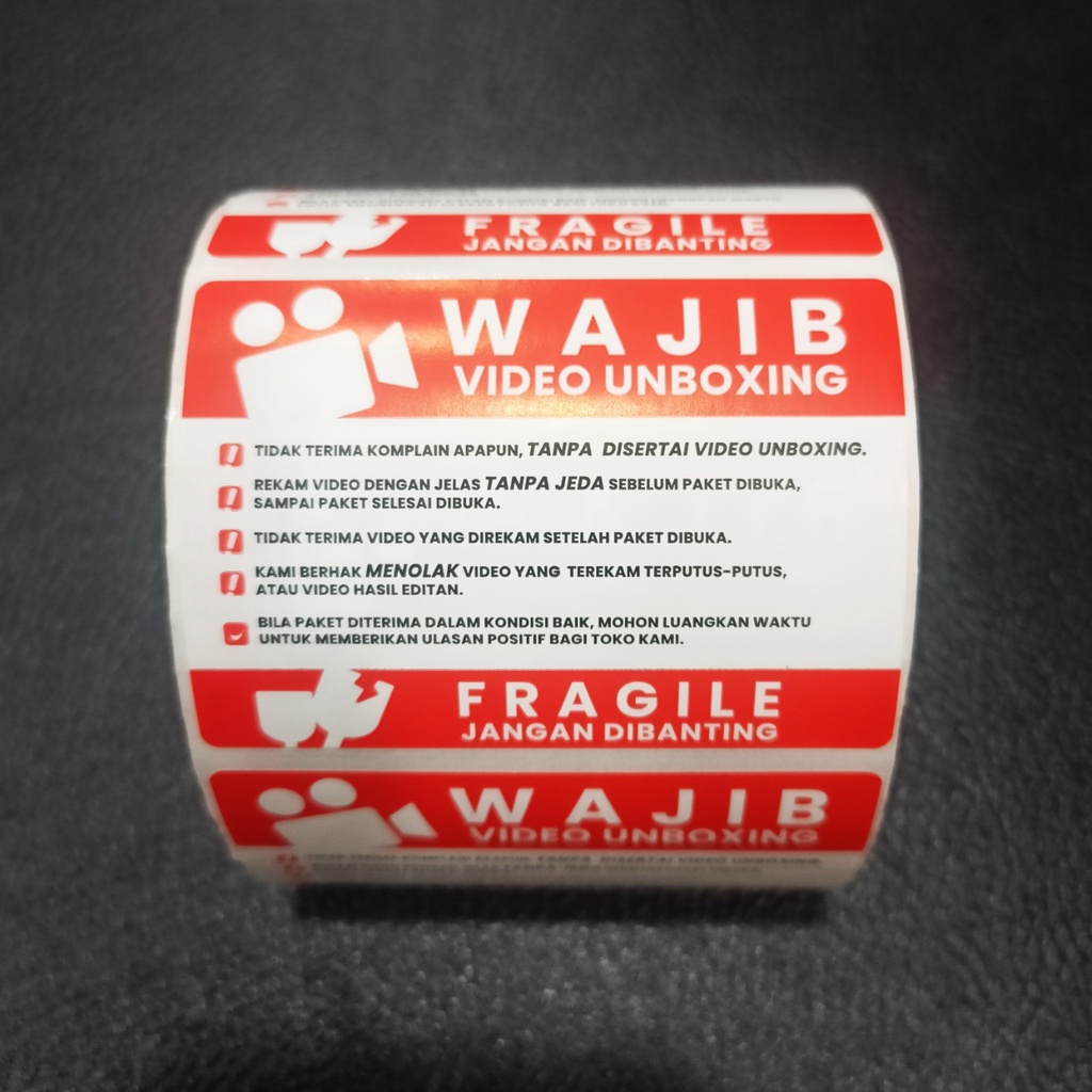 Jual Label Sticker Unboxing 70 x 50mm isi 500pcs | Shopee Indonesia