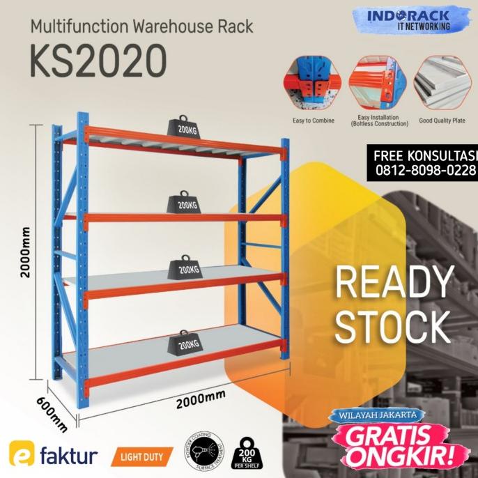 Jual Rak Gudang Light Duty Level Susun Tinggi Meter Rack