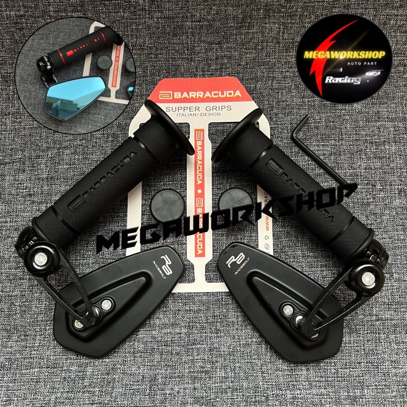 Jual Paket Handgrip Sarung Gas Baracuda Model Rcb Racing Boy Hg Original Spion Jalu Oval