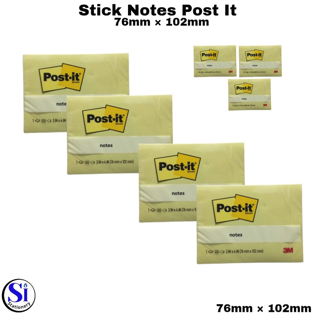 Jual Sticky Note Post-it 3M 76mm X 102mm | Shopee Indonesia