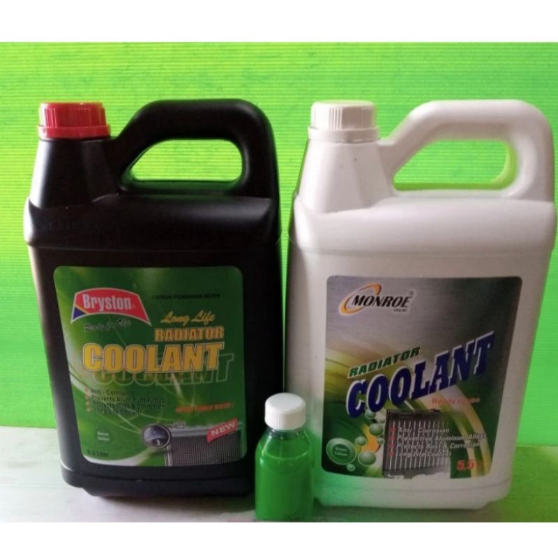 Jual Air radiator coolant warna hijau isi 5,5 Liter merek brystone atau ...