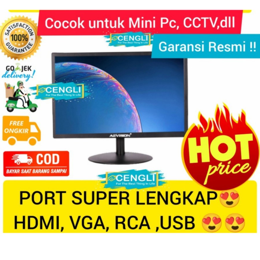 Jual Monitor 19 Megavision 19 inch Monitor PC Kantor Monitor Cctv Dvr ...