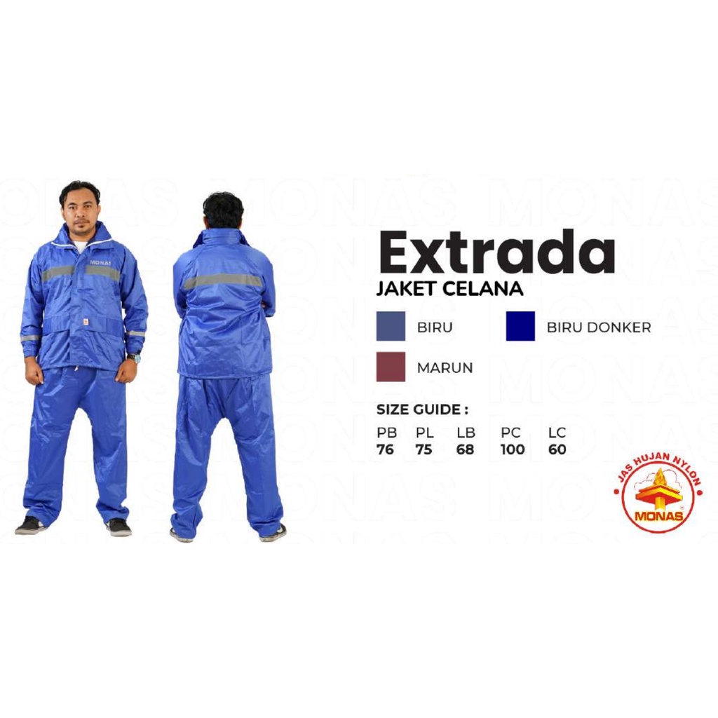 Jual JAS HUJAN JAKET CELANA MONAS EXTRADA (ORI 100%) | Shopee Indonesia