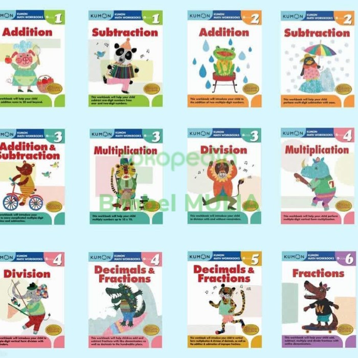 Jual KUMON MATEMATIKA SD KELAS 4 5 6 MODUL LATIHAN SOAL BUKU LKS ...