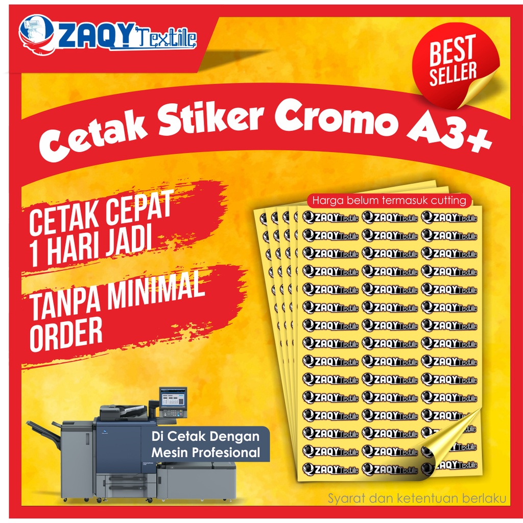 Jual Print Label Kemasan Stiker Cromo A X Cm Cetak Label Usaha Makanan Langsung Jadi