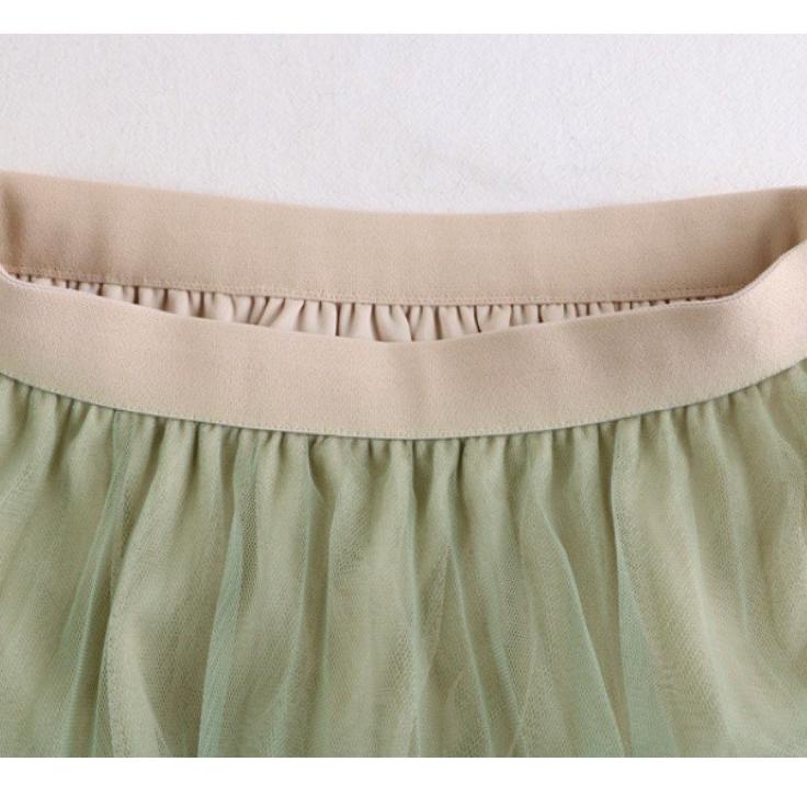 Jual Rekomendasi Korean Triangle Color Block Pleated Print Skirt Import ...