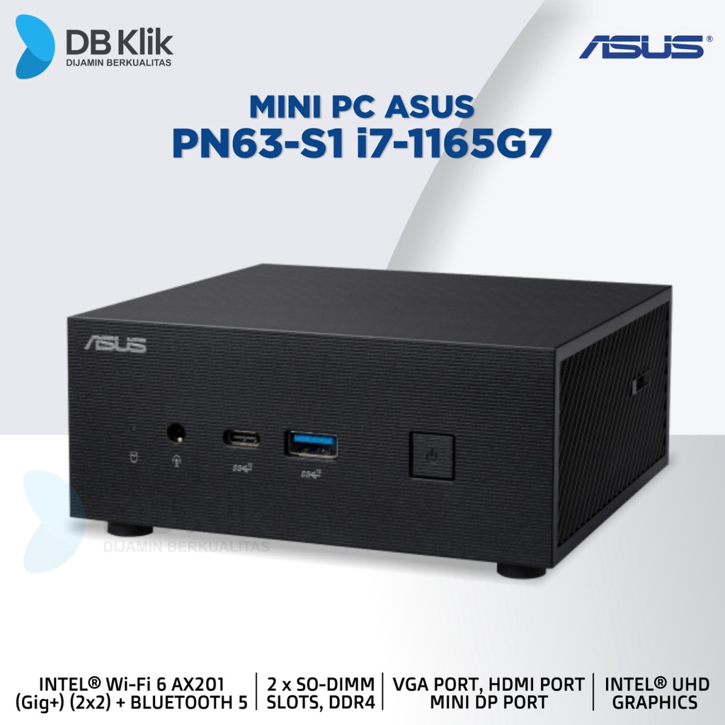 Jual Mini PC ASUS PN63S1 Core i71165G7 WiFi6 Barebone Only ASUS