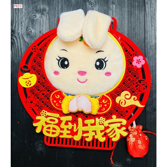 Jual Tempelan Dekorasi Hiasan Sincia Imlek Kelinci CNY Tahun 2023