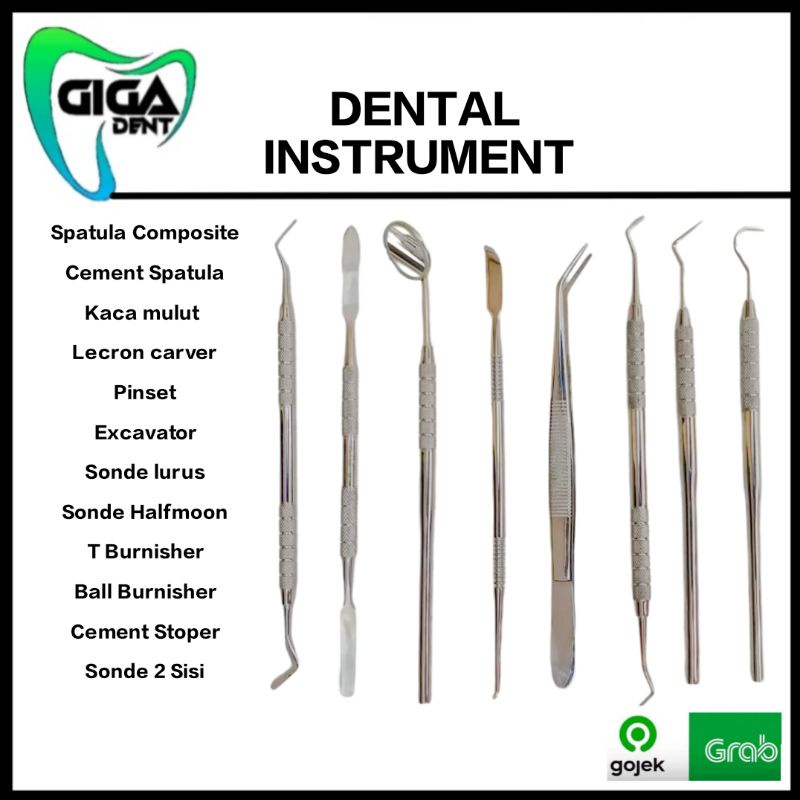 Jual Dental Instrument Composite spatula excavator kacamulut lecron