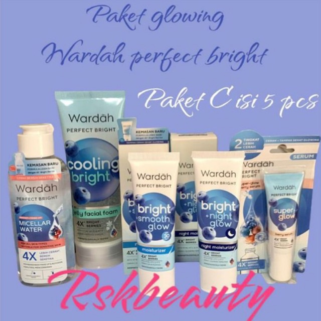 Jual Wardah Paket Glowing Perfect Bright series Shopee Indonesia