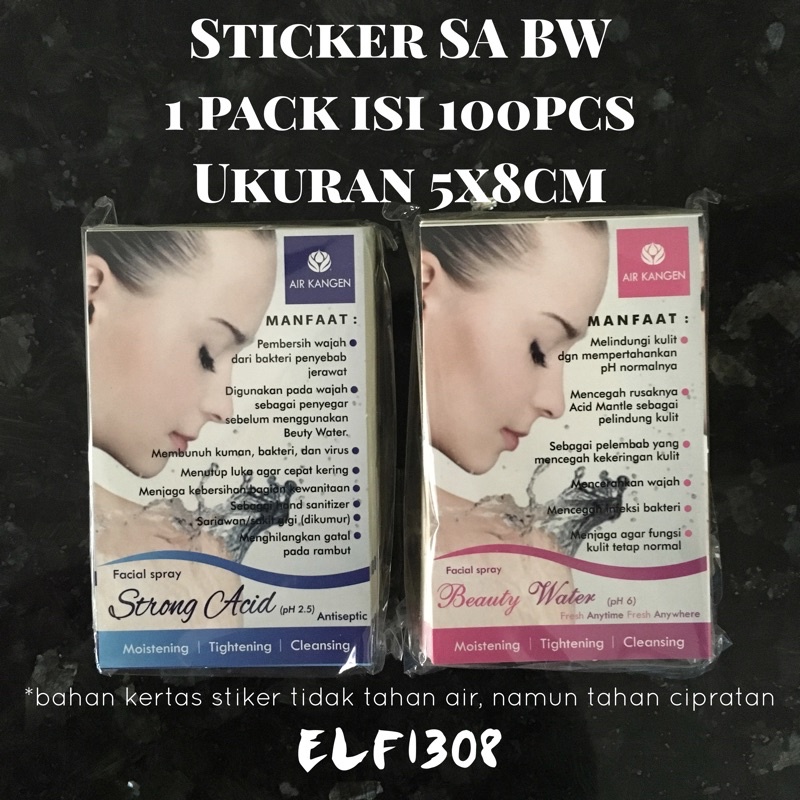Jual Stiker Strong Acid Beauty Water Sticker KanGen Enagic Air | Shopee ...