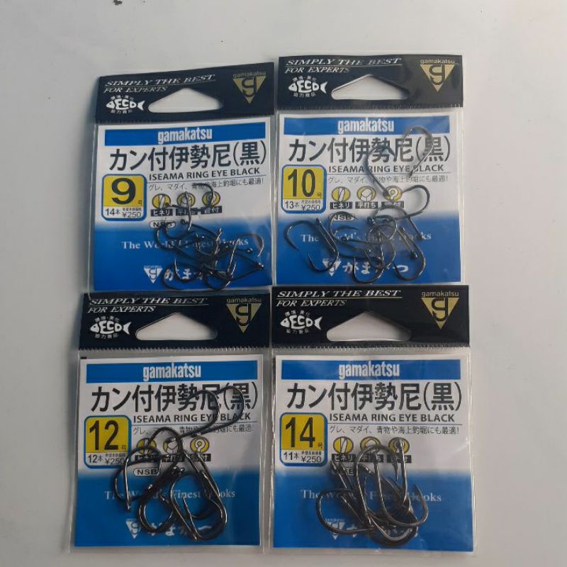 PANCING GAMAKATSU ISEAMA RING EYE BLACK / GAMAKATSU HOOKS SIZE: 2, 3, 4, 5,  6, 10, 11, 12, 13, 14