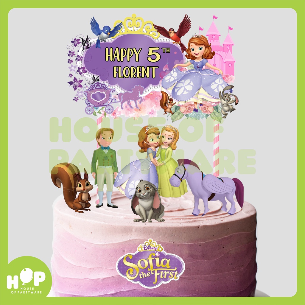 Jual Cake Topper Sofia The First + Custom Nama / Hiasan Kue Ulang Tahun ...