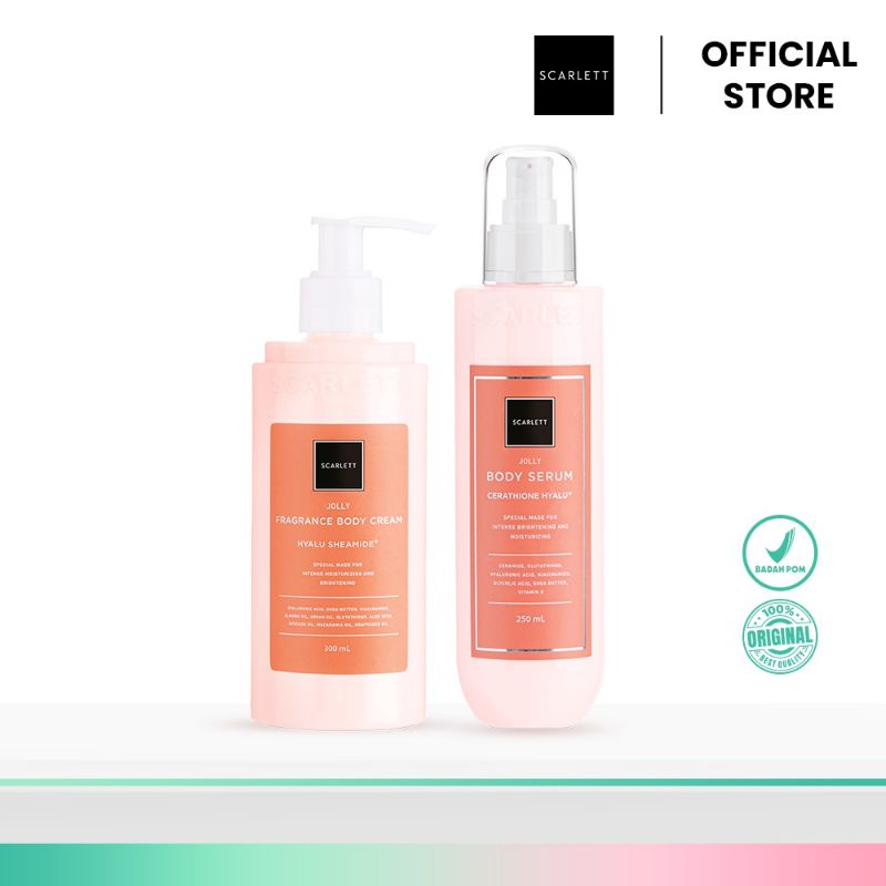 Jual Scarlett Whitening Body Serum Jolly + Body Cream Jolly Shopee