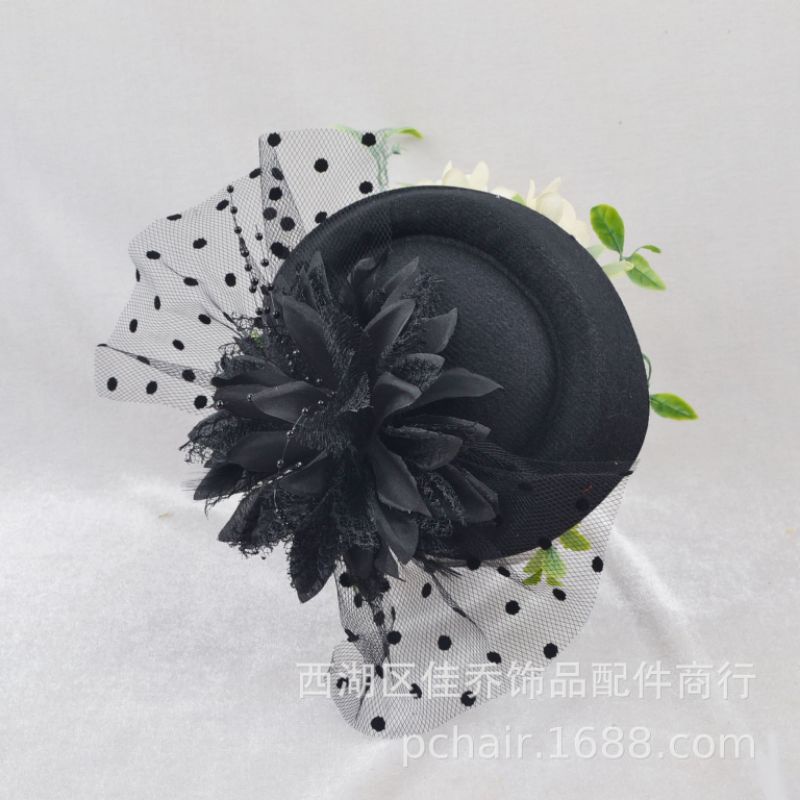 Jual TOP-07 Headpiece topi renda fascinator hat hiasan kepala topi ...