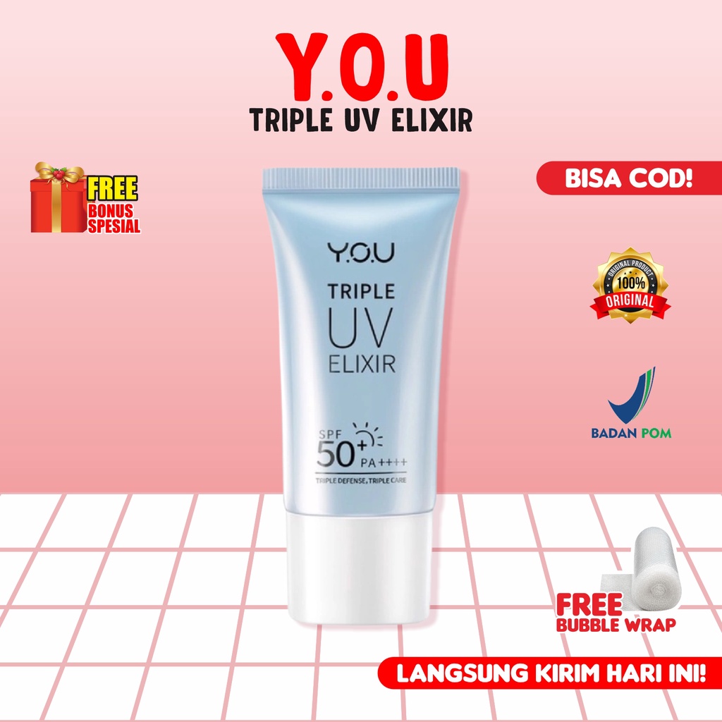 Jual YOU Triple UV Elixir Sunscreen Gel SPF 50+ PA++++ | Sunblock untuk ...