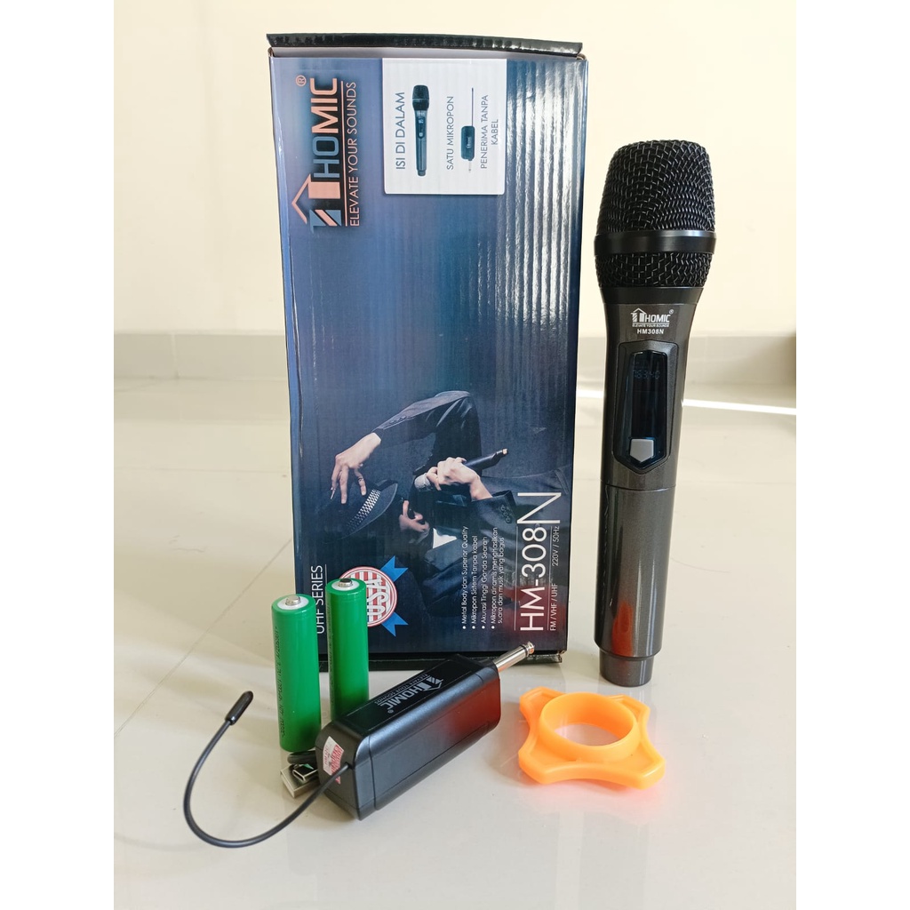Jual Microphone Wireless Homic HM-308N Profesional Microphone Original ...
