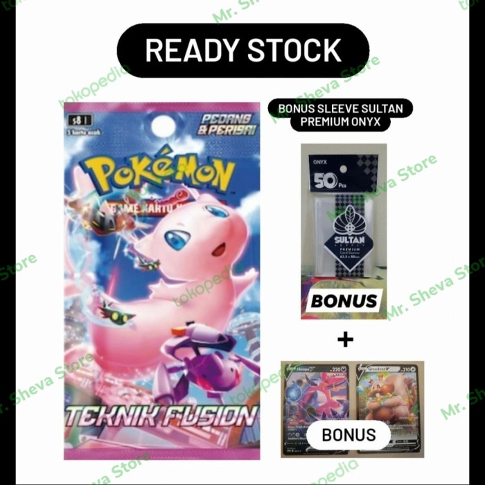 Jual Kartu Booster Box Pokemon Teknik Fusion Indonesia S8 (Get Bonus ...