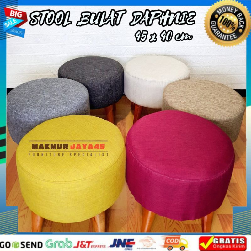 Jual Daphnie Kanvas Sofa Stool Bulat Stool Jamur Stool Bahan