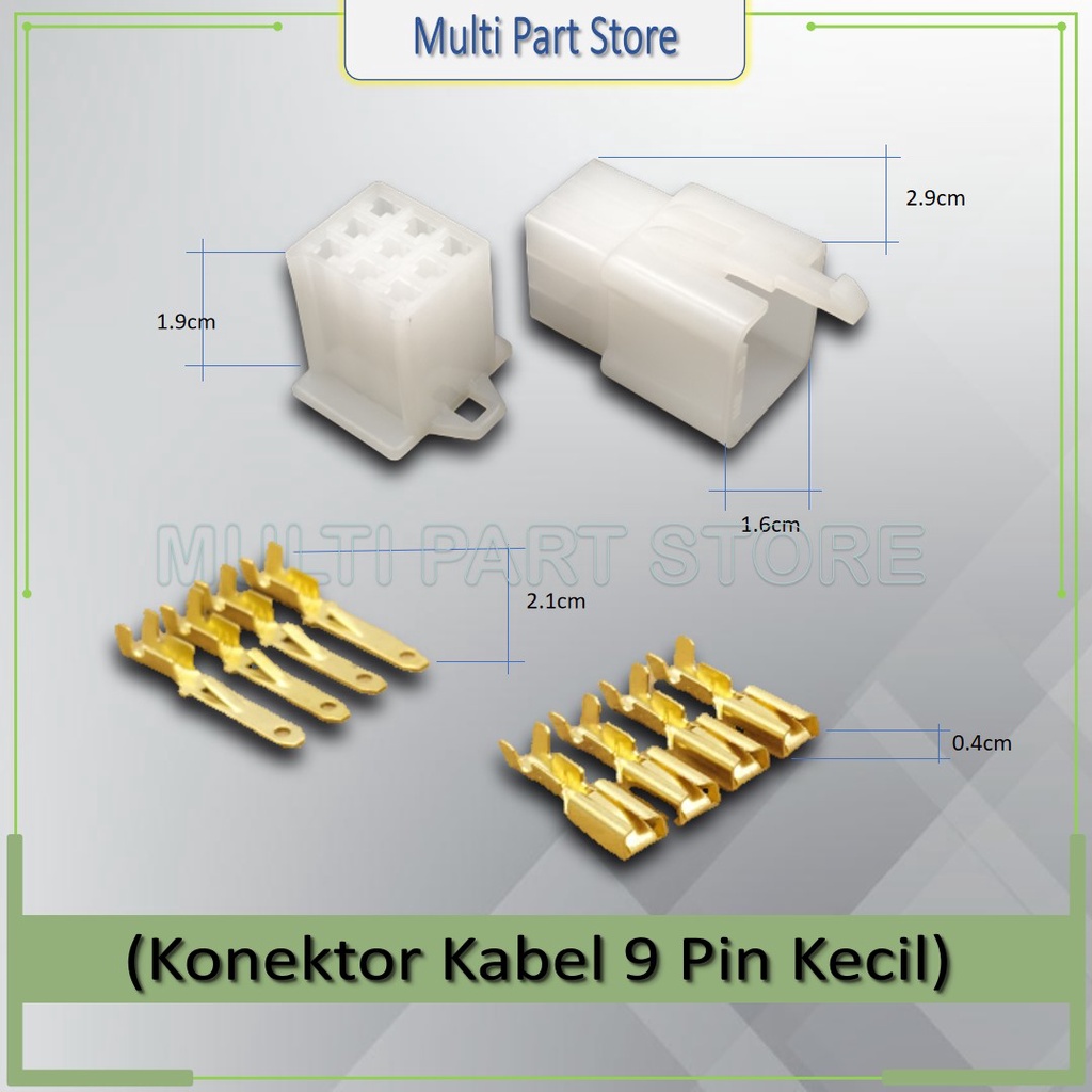 Jual Soket Konektor Kabel Motor Pin Kecil Set Skun Cowok