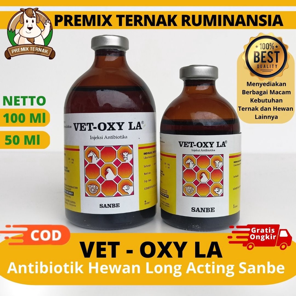 Jual Vet Oxy La Ml Vet Oxy La Ml Sanbe Obat Antibiotik Hewan