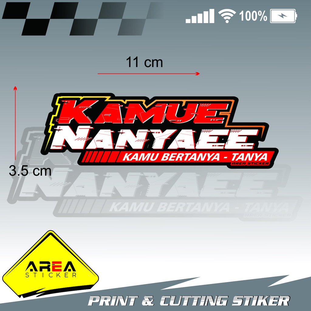 Jual Sticker motor viral kamu nanya kamu bertanya tanya Shopee Indonesia