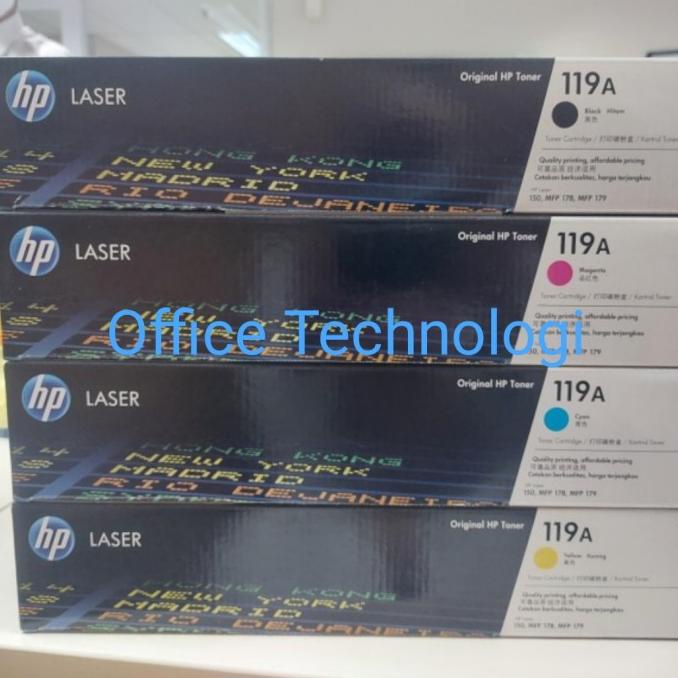 Jual Toner Hp Laserjet 119A Original Black/Cyan/Magenta/Yellow Original ...