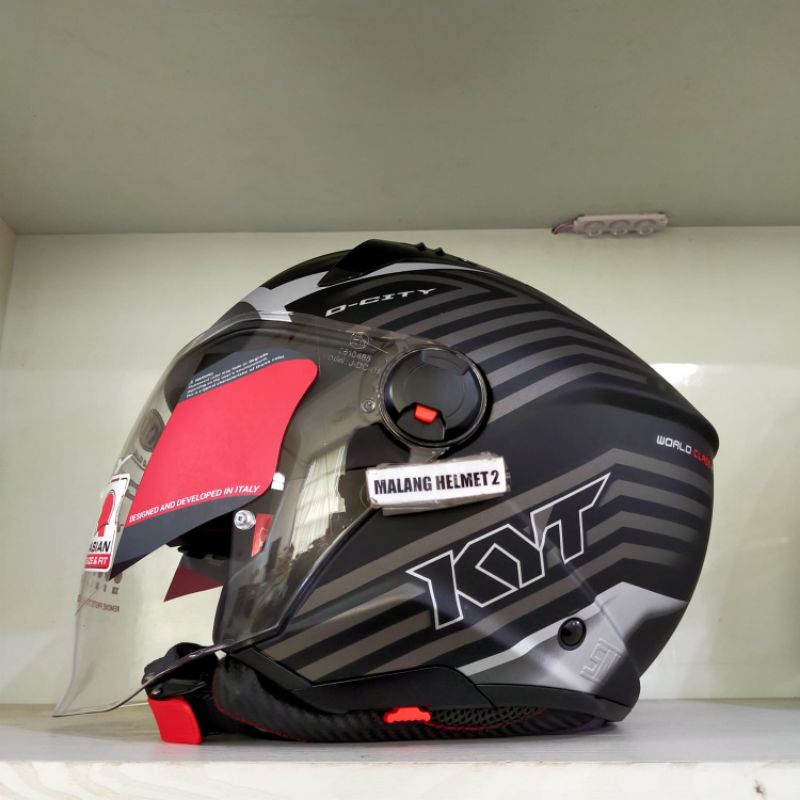 Jual Helm Half Face KYT D City Motif Original Shopee Indonesia