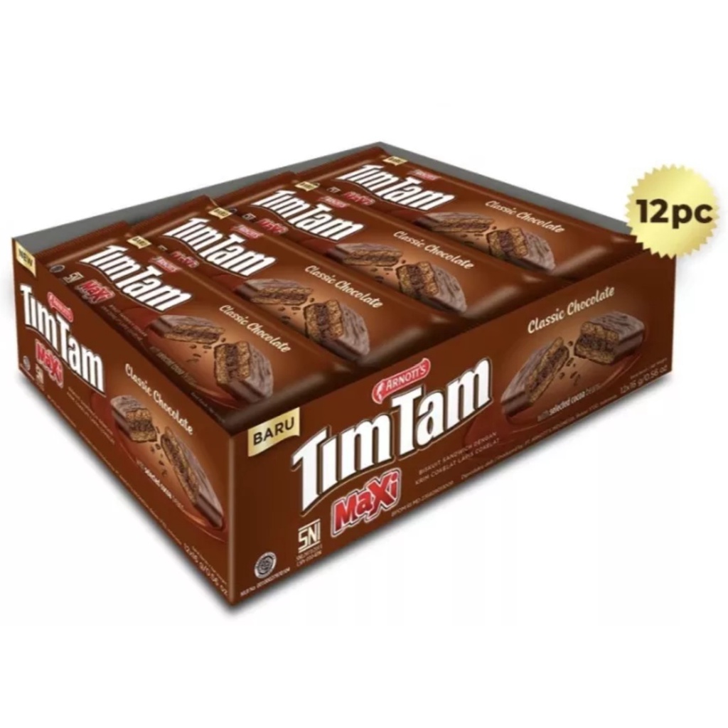 Jual TIM TAM MAXI COKLAT 16gr / 1 BOX ISI 12Pcs | Shopee Indonesia