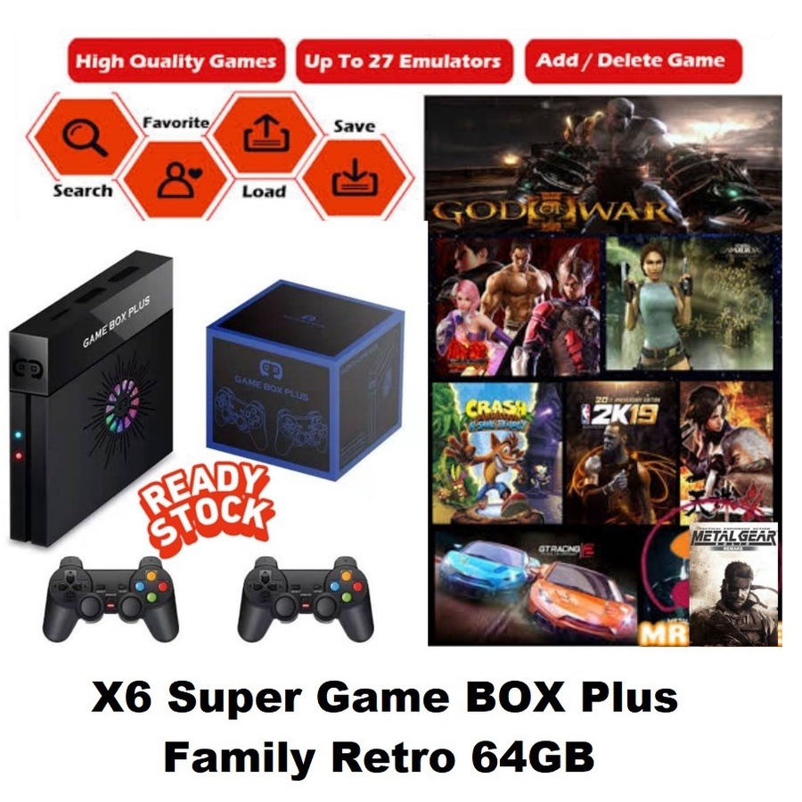 Jual X6 Super Game Box Game Box Plus Family Retro Shopee Indonesia