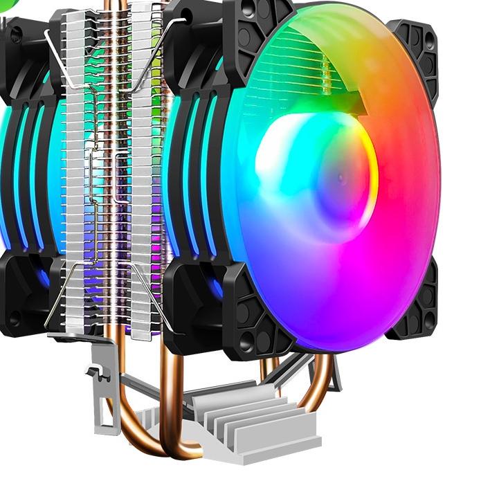 Jual ULI196 CPU FAN COOLER COOLMOON RGB FOR INTEL DAN AMD FAN PROCESSOR