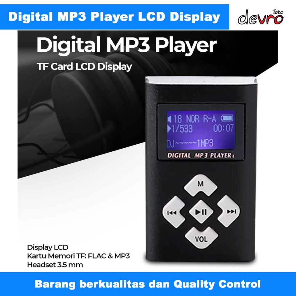 Jual DAP Digital MP3 Player TF Card LCD Display Overmal ZC11 Shopee Indonesia