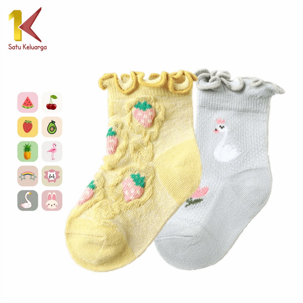 Jual Satu Keluarga Kaos Kaki Anak Perempuan Karakter Buah P380 Kaus ...