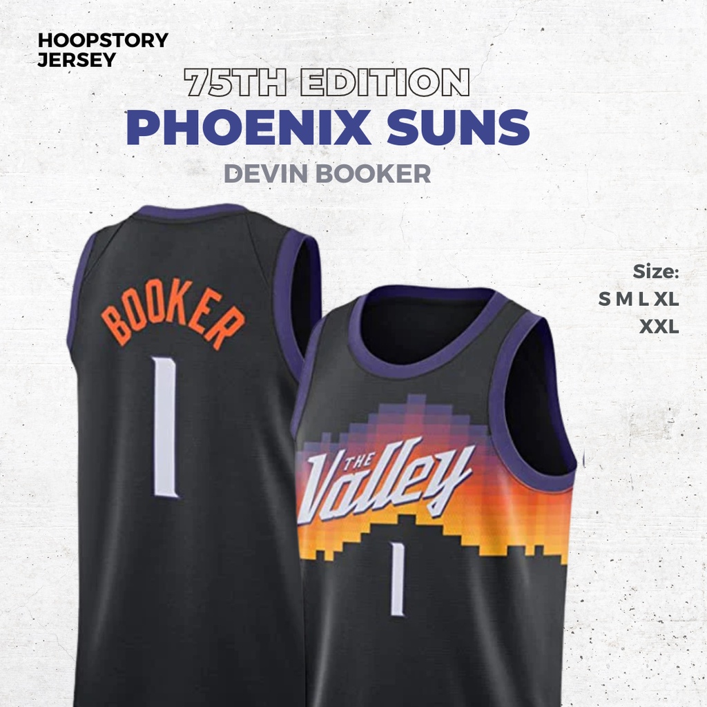 Jual JERSEY BASKET NBA THE VALLEY 1 DEVIN BOOKER 75TH CITY EDITION