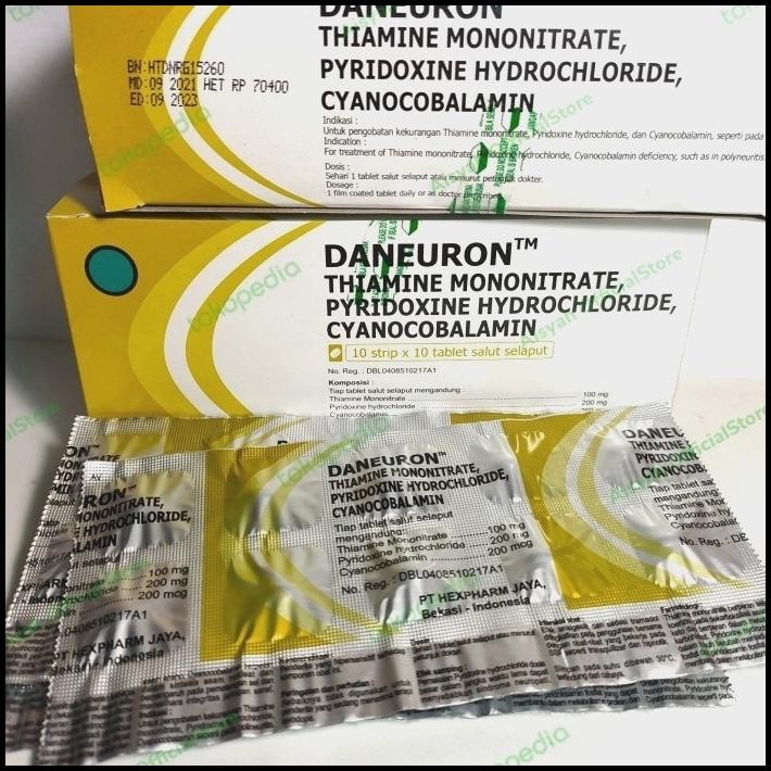Jual Daneuron Vitamin B1,B6,B12,Kemasan Strip Shopee Indonesia